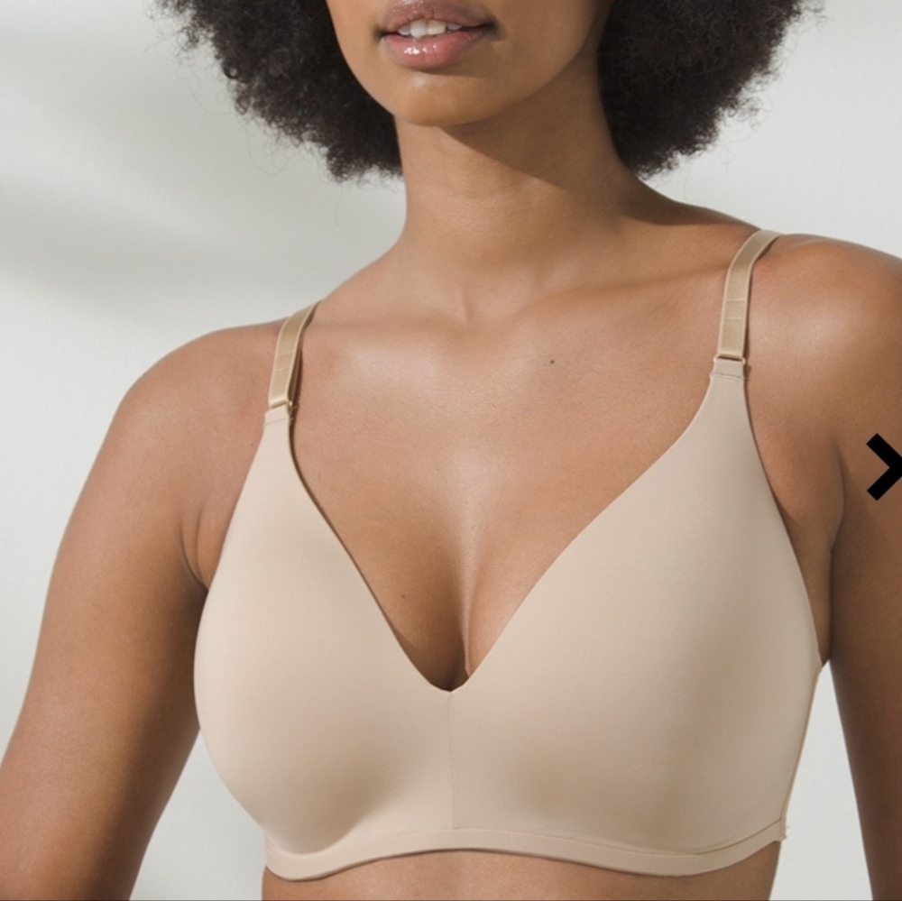 Soma Vanishing 360 Wireless Bra - Beige Warm amber 36 DD